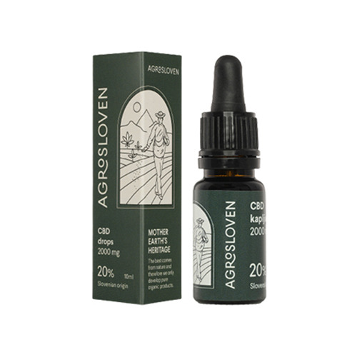 Gouttes de CBD 20 %.