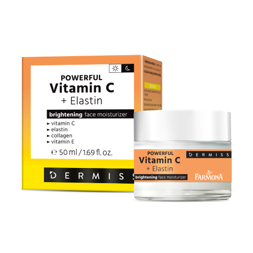 Crème hydratante éclaircissante avec vitamine C + élastine