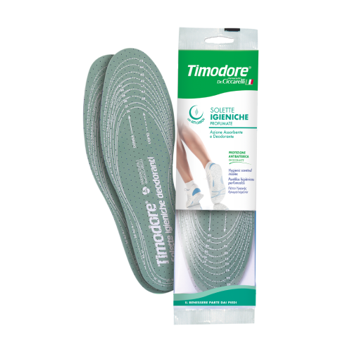 Semelles pour chaussures avec déodorant.