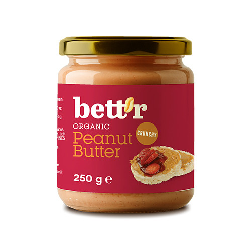 Pâte à tartiner BIO aux arachides - avec des morceaux d'arachides.