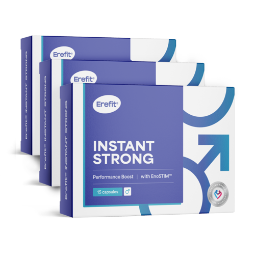 3x INSTANT STRONG - Performance Boost, complexe pour hommes, ensemble 45 gélules