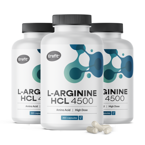 3x L-Arginine HCL 4500 mg, ensemble 1095 gélules