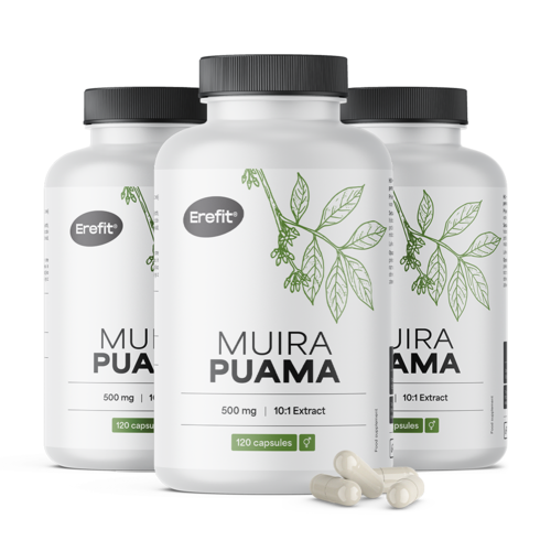 3x Muira Puama 5000 mg, ensemble 360 gélules