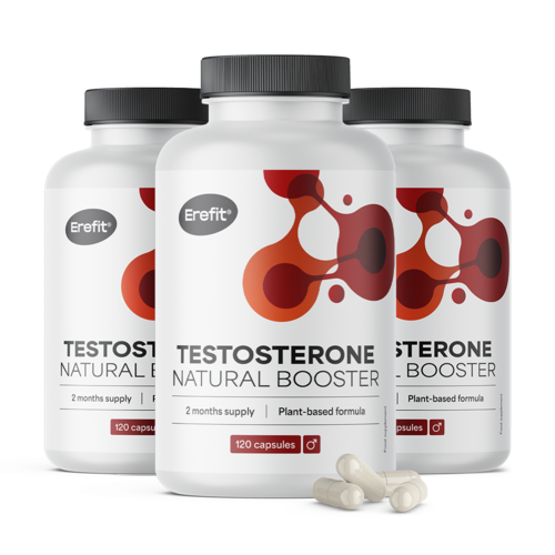 3x Testosterone – Natural Booster, ensemble 360 gélules