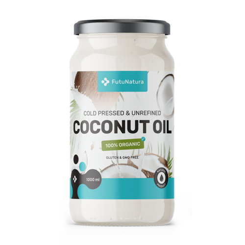 BIO Huile de coco – pressée à froid, non raffinée, 1000 ml