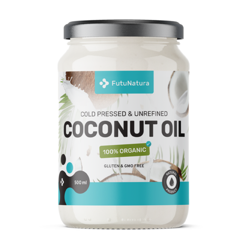 BIO Huile de coco – pressée à froid, non raffinée, 500 ml