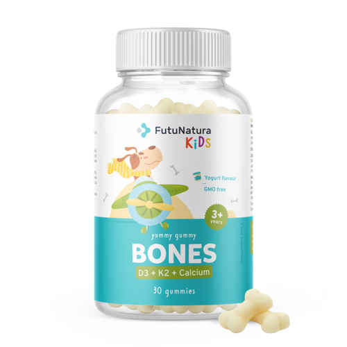 BONES - Gummies pour enfants pour les os, 30 gummies