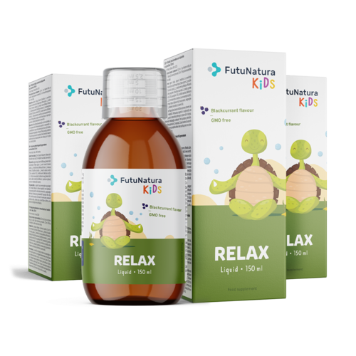 3x Relax – Complément alimentaire liquide pour enfants pour la relaxation, ensemble 450 ml