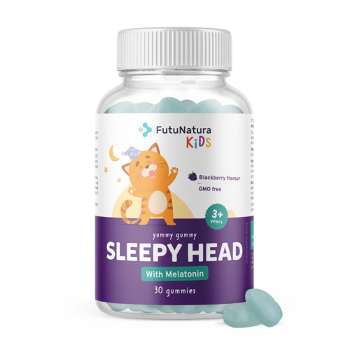 SLEEPY HEAD - Gummies pour enfants pour le sommeil , 30 gummies