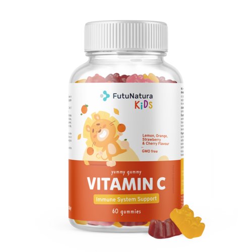 VITAMINE C - Gummies  pour enfants avec vitamine C , 60 gummies