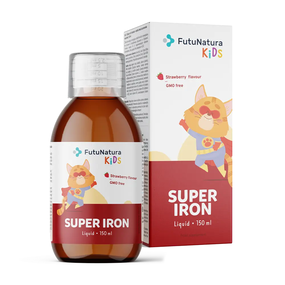 Super Iron:  Fer + vitamines B – Complément alimentaire liquide pour enfants