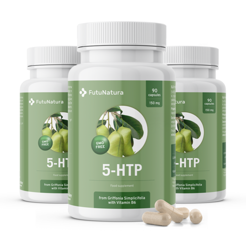 3x 5-HTP 150 mg - Griffonia Simplicifolia, ensemble 270 gélules