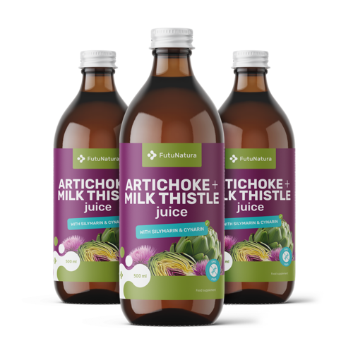 3x Jus d'artichaut et de chardon-marie, emsemble 1500 ml