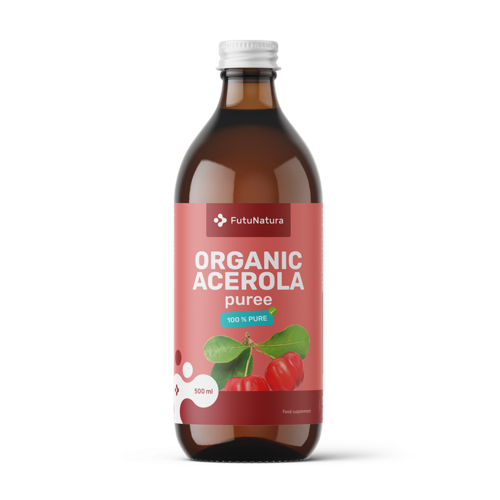 Jus de pulpe d'acérola BIO, 500 ml