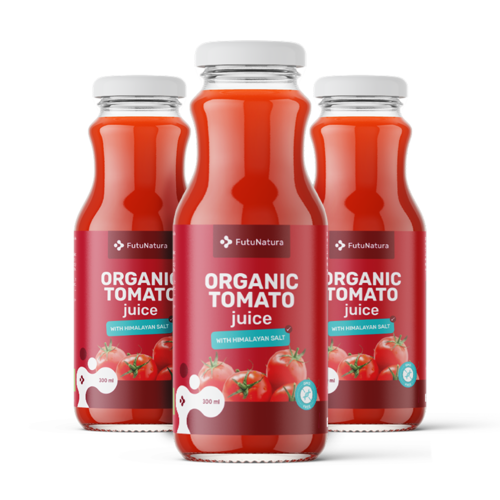 3x Jus de tomate BIO au sel de l'Himalaya, ensemble 900 ml