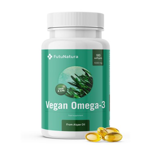 Oméga-3 végan issu d’algues 1000 mg, 180 gélules molles