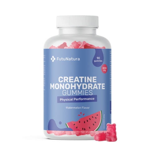 Créatine monohydrate 3000 mg – pastèque, 90 gummies