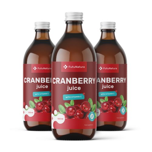 3x Jus de canneberge, ensemble 1500 ml