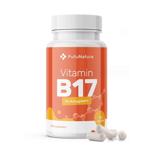 Vitamina B17. Opis izdelka prehranskega dopolnila. Vitamine B17. Description du produit de complément alimentaire.