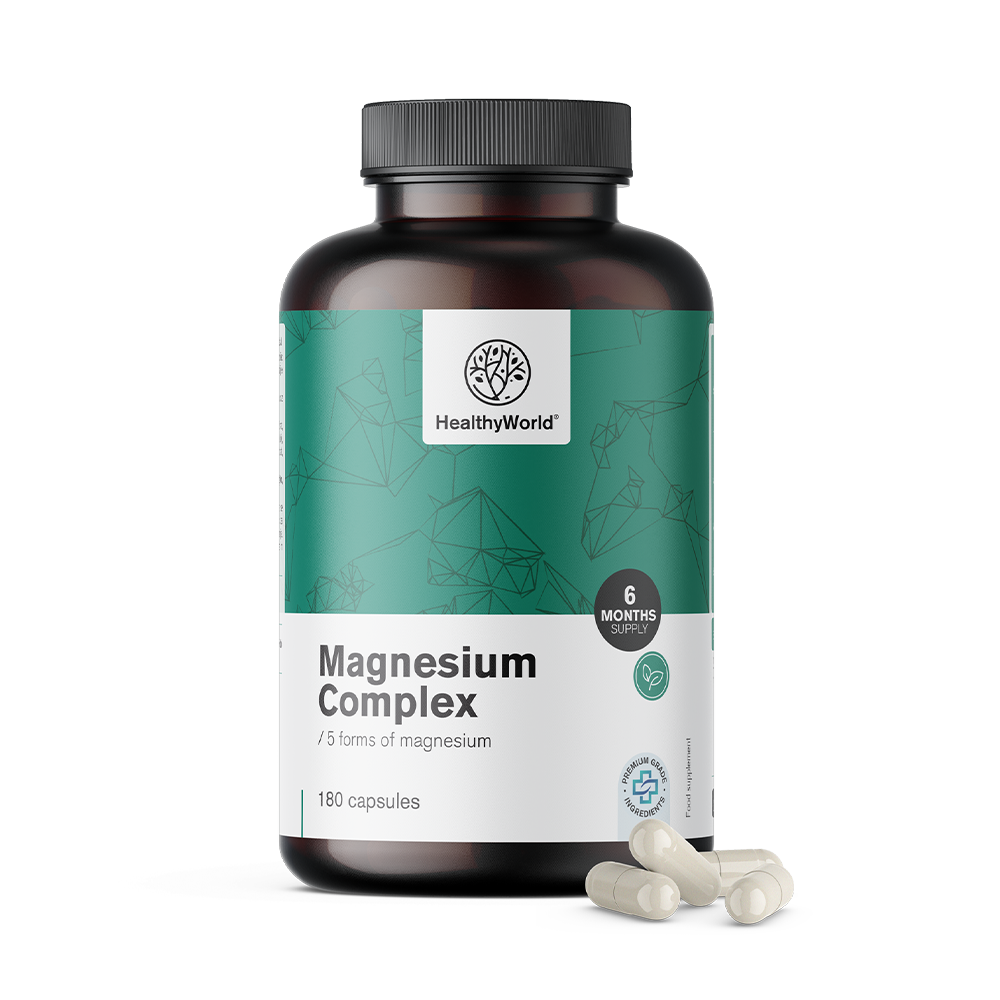 Magnésium complexe avec 5 formes de magnésium.