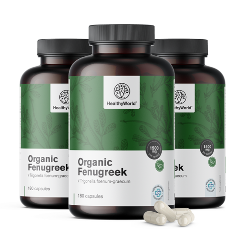 3x Fenugrec BIO (trigonelle), ensemble 540 gélules