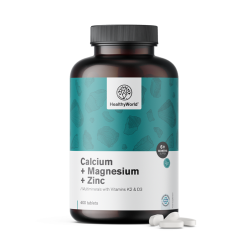 Calcium + magnésium + zinc, 400 comprimés
