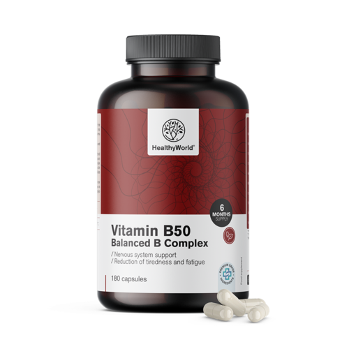 Complexe Vitamine B50, 180 gélules