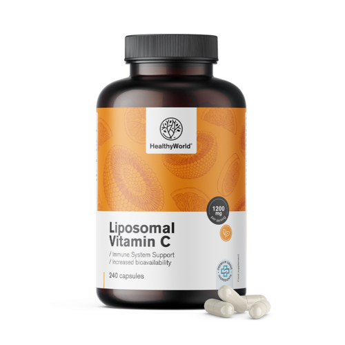 Vitamine C liposomal 1200 mg avec extrait d'églantier