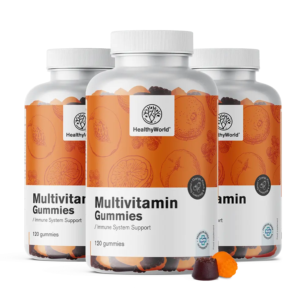 Multivitamini v obliki gumi bonbonov s 3 okusi