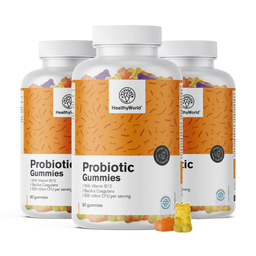 3x Probiotic - gummies avec cultures microbiennes, ensemble 270 gummies