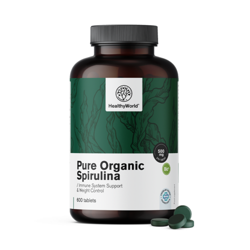 Spiruline BIO 500 mg, 600 comprimés