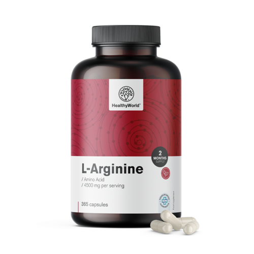 L-arginin 4500 mg en gélules.