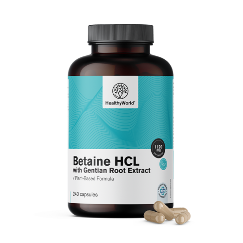 Betaine HCL 1120 mg avec gentiane.