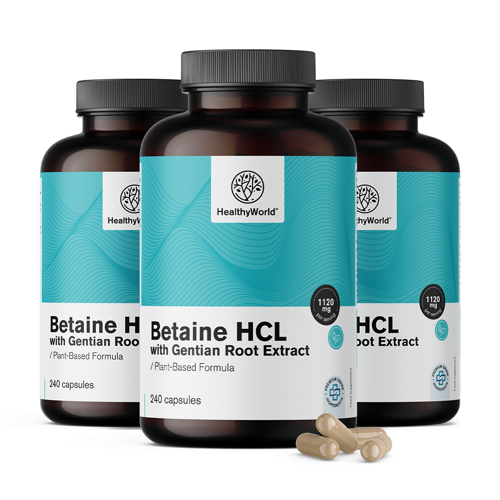 Betain HCL 1120 mg z encijanom