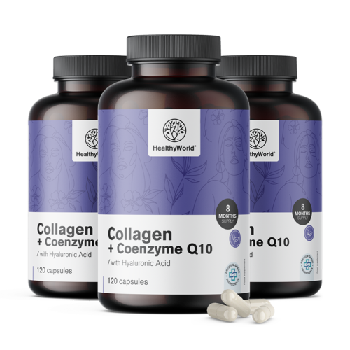 3x Collagène + Coenzyme Q10, ensemble 360 gélules