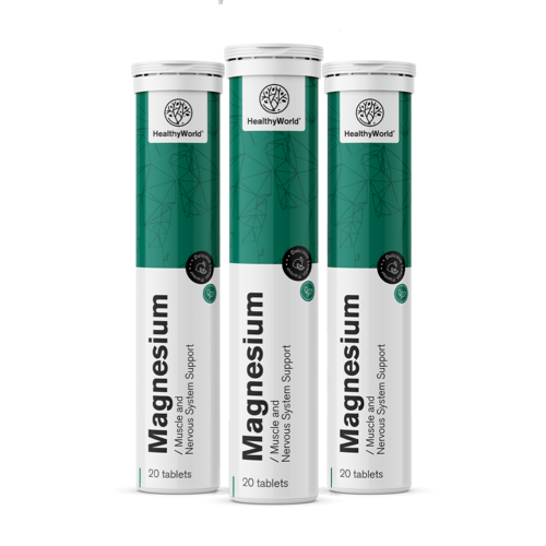 3x Magnésium - comprimés effervescents, ensemble 60 comprimés effervescents
