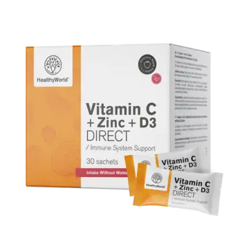Vitamine C 500 + Zinc + D3 DIRECT saveur pomme