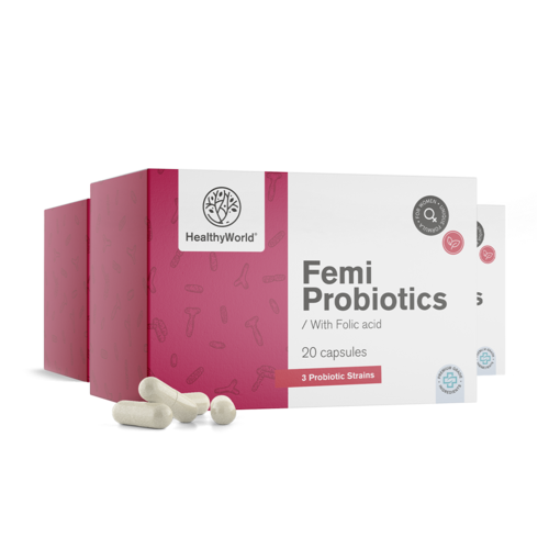 3x Femi Probiotics - pour les femmes, ensemble 60 gélules