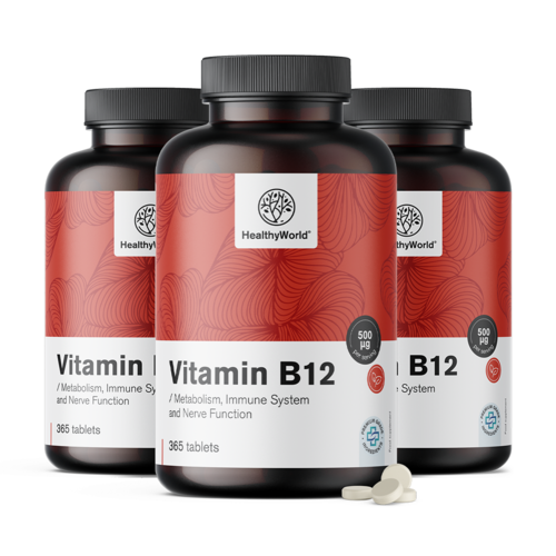 3x Vitamine B12 500 µg, ensemble 1095 comprimés