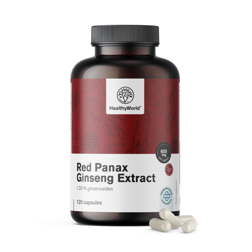 Red Panax Ginseng - extrait de ginseng rouge 600 mg, 120 gélules