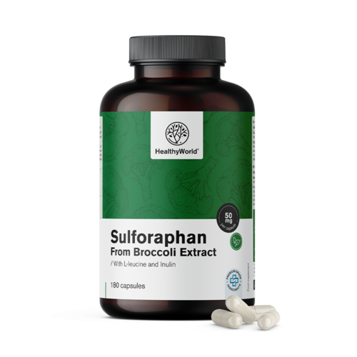 Sulforaphane - extrait de brocoli 50 mg, 180 gélules