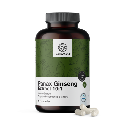 Panax Ginseng 300 mg - extrait de ginseng 10:1 en gélules.
