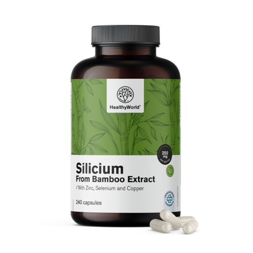 Silicium 250 mg - extrait de bambou, 240 gélules