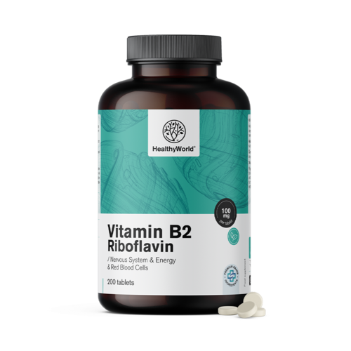 Vitamine B2 - riboflavine 100 mg, 200 comprimés