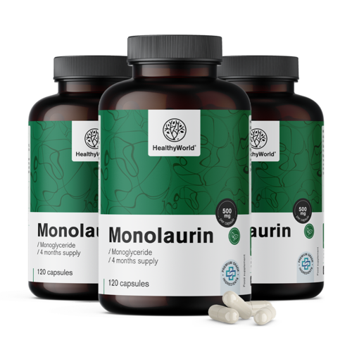 3x Monolaurine 500 mg, ensemble 360 gélules
