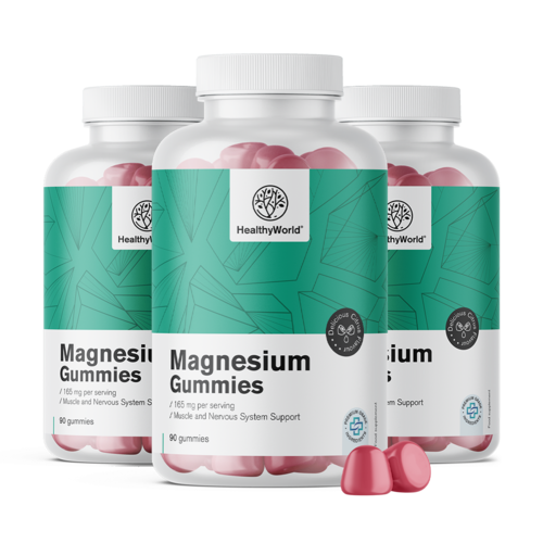 3x Magnésium 165 mg, ensemble 270 gummies