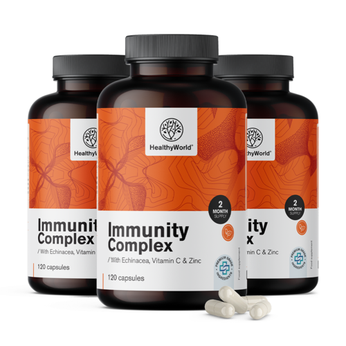 3x Immunity complexe - pour le système immunitaire, ensemble 360 gélules
