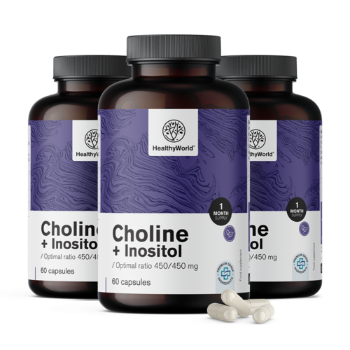 3x Choline-inositol 450/450 mg, ensemble 180 gélules
