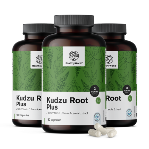 3x Kudzu Plus complexe, ensemble 540 gélules