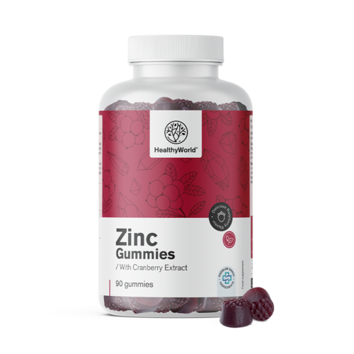 Zinc avec extrait de canneberge, 90 gommes
